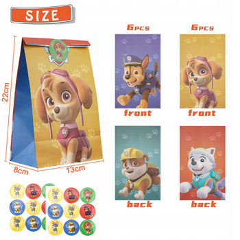 Torebka Prezentowa Torebki papierowe Psi na przyjęcie dziecięce 12szt