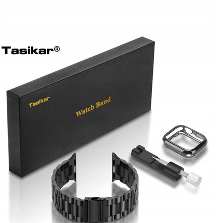 Pasek Tasikar do Apple Watch 3 42mm, Watch 2 42mm, Watch 1 42mm 38mm czarny