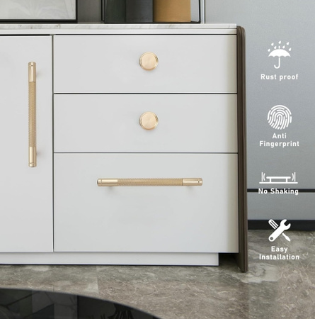 Złoty uchwyt meblowy PREMIUM – nowoczesny design i trwałość długość 22cm