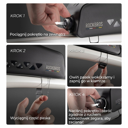 ROCKBROS ROAD TO SKY Torby na Ramę 100% Wodoodporny 1L