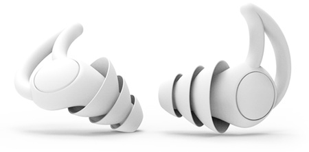 ZATYCZKI DO USZU STOPERY SILIKONOWE ETUI DO SNU PODRÓŻY WYCISZAJĄCE BIAŁE