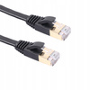 Kabel cat8 ethernet 2000MHz 7,5m czarny + zestaw do montażu