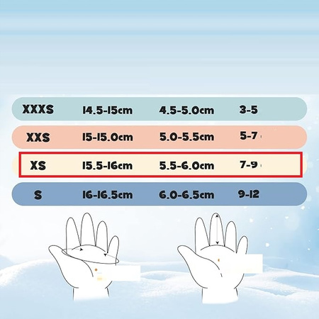 RĘKAWICZKI ZIMOWE WODOODPORNE DZIEWCZĘCE RĘKAWICE POLAR ODBLASK XxS Cena: 79 PLN