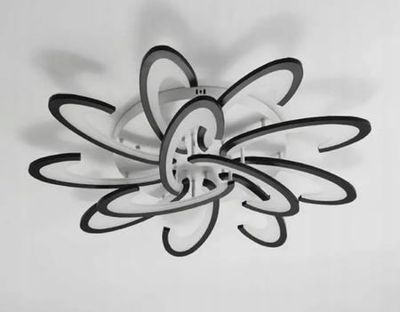 Lampa sufitowa żyrandol LED pilot regulacja natężenia i barwy 12 ramion