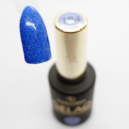 Gelaq Glitter Nr 184         Lakier Hybrydowy  UV -  Kobalt Brokat