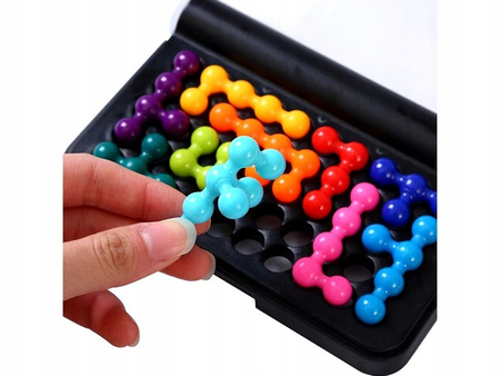 LOGICZNA GRA ZRĘCZNOŚCIOWA IQ, UKŁADANKA, ŁAMIGŁÓWKA, KOLOROWE KLOCKI 3D