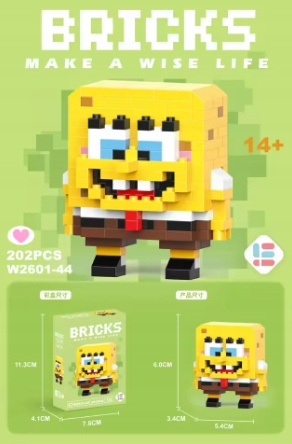 Klocki Zestaw Klocków Konstrukcyjnych Klocki SpongeBob | 202 elementy