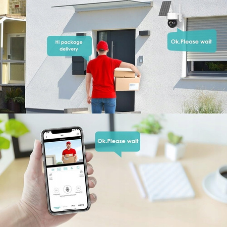 KAMERA SOLARNA OBROTOWA ZEWNĘTRZNA BEZPIECZEŃSTWO WIFI