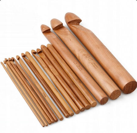 Drewniany Zestaw do szydełkowania zestaw szydełek do robótek ręcznych 15