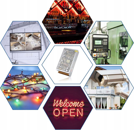 ZASILACZ MODUŁOWY IMPULSOWY ZASILACZ TRANSFORMATOR 240 W LED 12V 13.5A