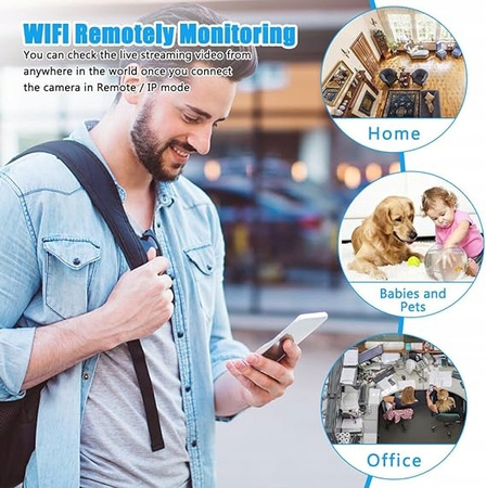 V1080P HD WIFI mini kamera 140 szerokokątna