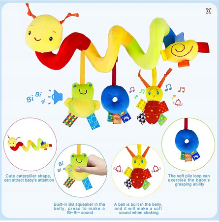  Kolorowa spiralna zabawka edukacyjna dla niemowląt