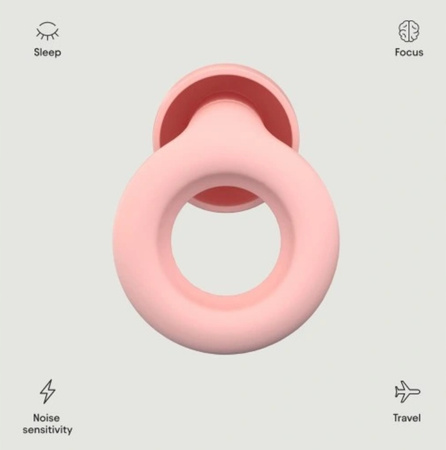 Zatyczki do Spania Wkładki Stopery do Uszu JASNY RÓŻ