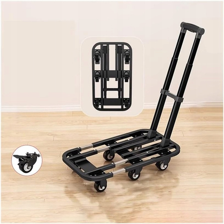 Wózek transportowy platformowy składany transporter przenośny 800 kg 6 kół