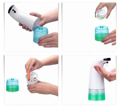 Bezdotykowy dozownik do mydła stojący