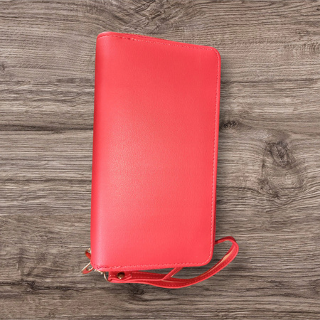 PORTFEL DAMSKI DUŻY PIKOWANY CZERWONY