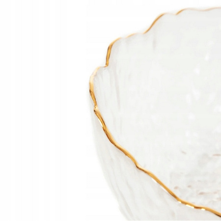 Miska OZDOBNA szklana złota 3szt S M L zestaw