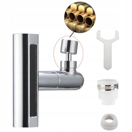 PRZEDŁUŻACZ KRANU KUCHENNEGO AERATOR PERLATOR 4 FUNKCJE 720° WODOSPAD