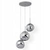 LAMPA SUFITOWA LAMPA SUFITOWA WISZĄCA 3 SREBRNE KULE
