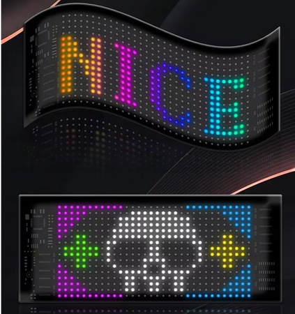 PANEL MATRYCOWY LED MATRIX RGB PILOT WYŚWIETLACZ PROGRAMOWALNY USB 5V