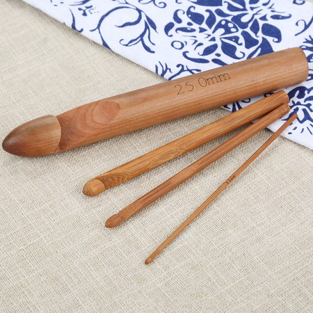 Drewniany Zestaw do szydełkowania zestaw szydełek do robótek ręcznych 15