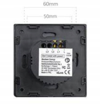 WŁĄCZNIK WYŁĄCZNIK ŚWIATŁA SZKLANY LED DOTYKOWY SREBRNY SZARY 1G POJEDYNCZY