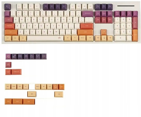 Zestaw wymiennych klawiszy do klawiatury mechanicznej - Retro Sunset Style