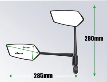 Lusterko rowerowe lewe prawe RBRL RL15-1 czarny