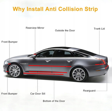 Romon Winyl samochodowy połysk czarny 5 cm x 5 m taśma ochronna