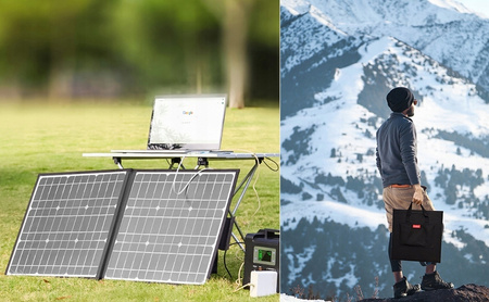 Zewnętrzny przenośny składany panel słoneczny do ładowania 50W 18V