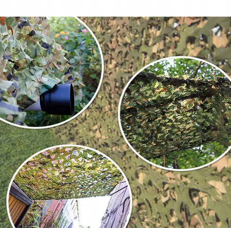 WOJSKOWA SIATKA MASKUJĄCA, SIATKA MASKUJĄCA, 2 X 3 M, DEKORACJA IMPREZOWA