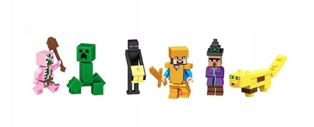 MINIFIGURKI kompatybilne MINECRAFT 16 SZTUK + AKCESORIA FIGURKI