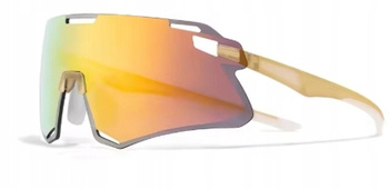 Okulary rowerowe ROCKBROS fotochromatyczne Złote lustro bezramkowe sportowe