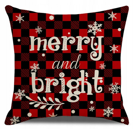 ZESTAW 4 POSZEWEK NA PODUSZKĘ BOŻE NARODZENIE DEKORACJA OZDOBNA 45X45CM