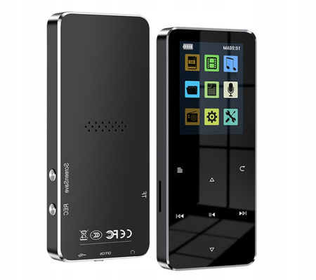  Odtwarzacz MP3/MP4 Bluetooth HiFi, radio, ekran 1.8czarny 8GB