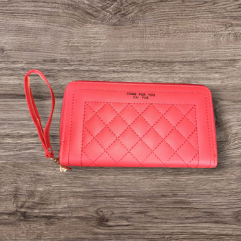 PORTFEL DAMSKI DUŻY PIKOWANY CZERWONY