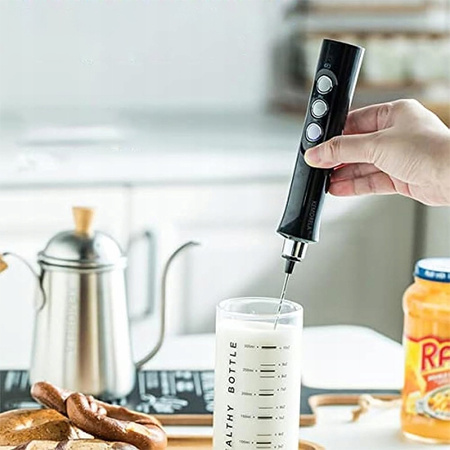 ELEKTRYCZNY SPIENIACZ DO MLEKA UBIJAK KAWY MIKSER 3W1 MOCNY WYDAJNY