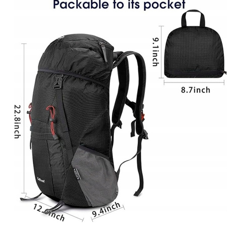 Plecak turystyczny G4Free B08LMPB6LC 20-40 l czarny