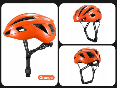 Kask rowerowy szosowy Rockbros 54-58 cm pomarańczowy M