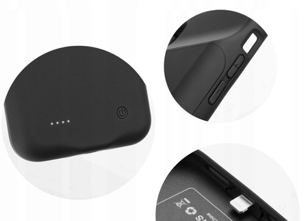 Bateria 6800 mAh z pokrowcem do Iphone X , XS czarny , powystawowy