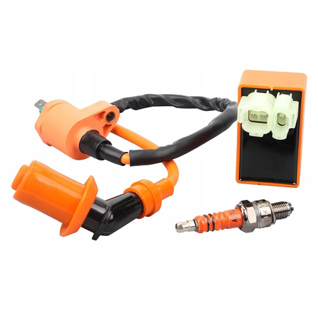 Świeca zapłonowa Moduł zapłonowy Cewka Skuter 4T GY6 139QMB Zestaw