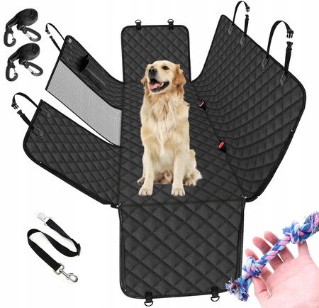 MATA do samochodu dla psa kota zwierzaka na fotel wodoodporna CZARNA XL