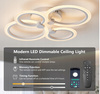 Lampa sufitowa LED do salonu z pilotem zdalnego sterowania i aplikacją