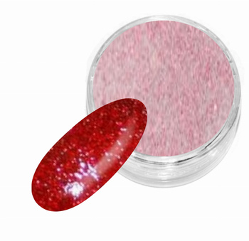 Puder Akrylowy Kolorowy 450 - Transparentny Z Czerwonym Brokatem - Sugar Effect4g