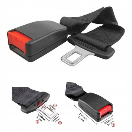 ZAPINKA PRZEDŁUŻKA PASA PRZELOTKA ADAPTER 36CM