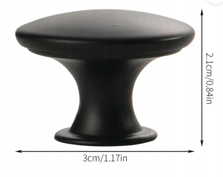 Uchwyty do szafek, uchwyty do szuflad, gałki ze śrubami, 12 szt czarne