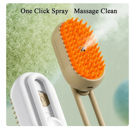 SZCZOTKA PAROWA DLA PSA KOTA ZWIERZĄT DOZOWNIK SIERŚĆ UCHWYT ELEKTRYCZNA