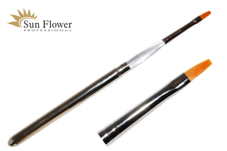 Pędzel Syntetyczny - Nr 4 -  Prosty - Oprawa Metal.