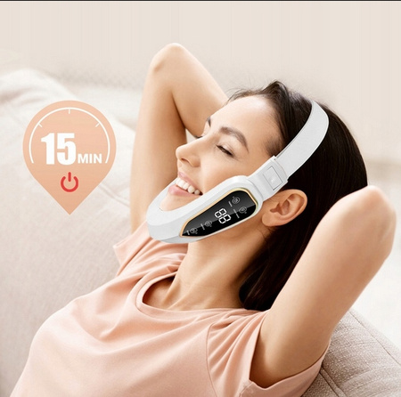 MASAŻER TWARZY , PODBRÓDKA TERAPIA LED 2w1  UJĘDRNIAJĄCY  , POWYSTAWOWY