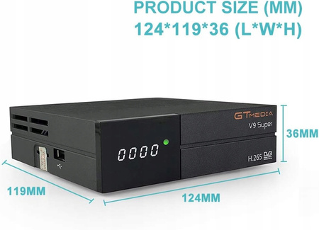 GT Media V9 Super-DVB S2 odbiornik telewizji satelitarnej obsługa Wi-Fi